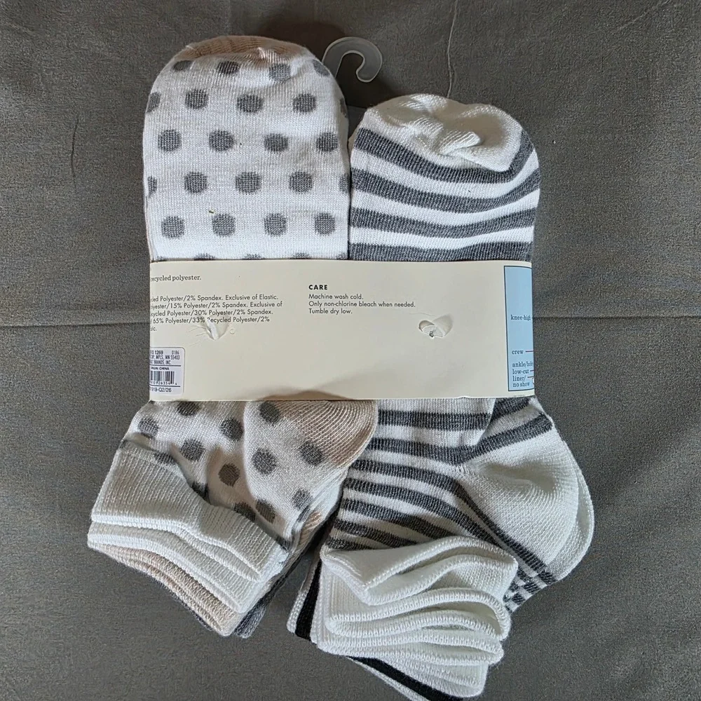 Cat & Jack Kids Lightweight Ankle Socks 10 Pair Pack Size L 3-10